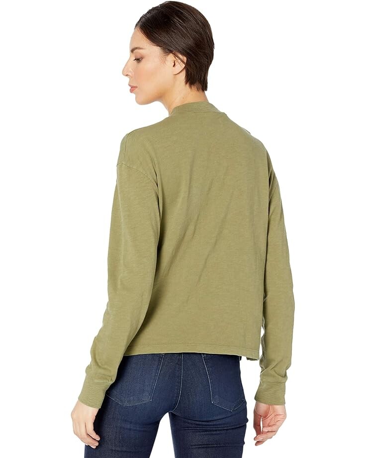 

Футболка Madewell Garment-Dyed Mockneck Pocket Tee, цвет Vintage Moss