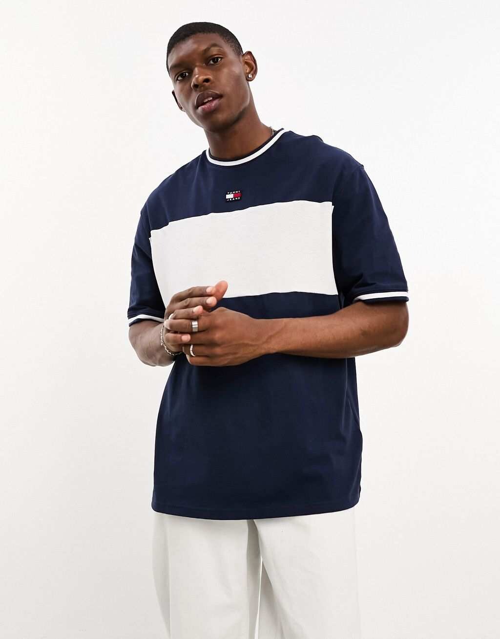 

Темно-синий сетчатый топ с логотипом и логотипом Tommy Jeans Skate XS