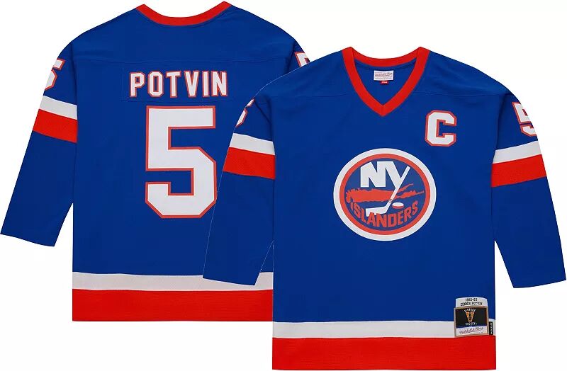 

Mitchell & Ness Adult New York Islanders Денис Потвин # 5, винтажная копия Джерси 1985 года