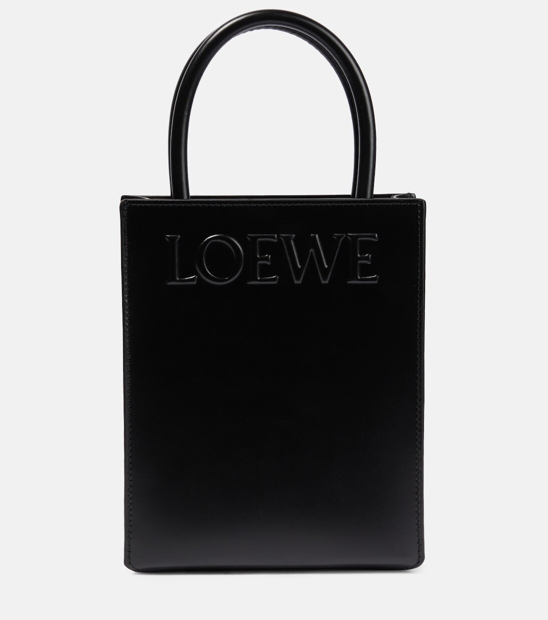 

Стандартная кожаная сумка-тоут формата а5. Loewe, черный