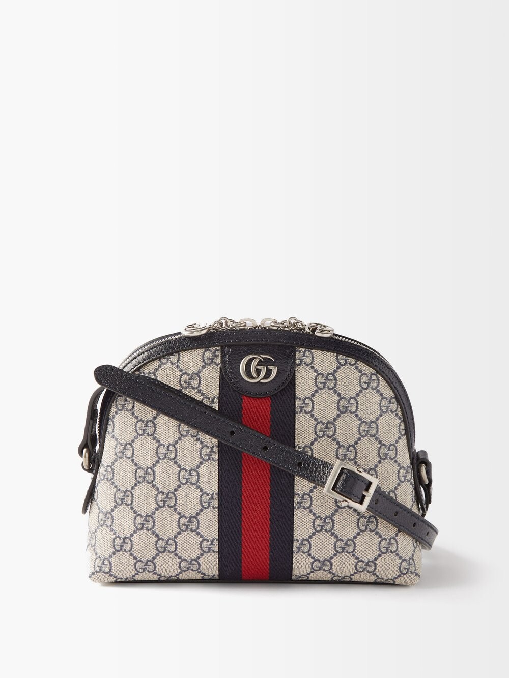 

Сумка на плечо ophidia gg с полосками и кожаной отделкой Gucci, синий