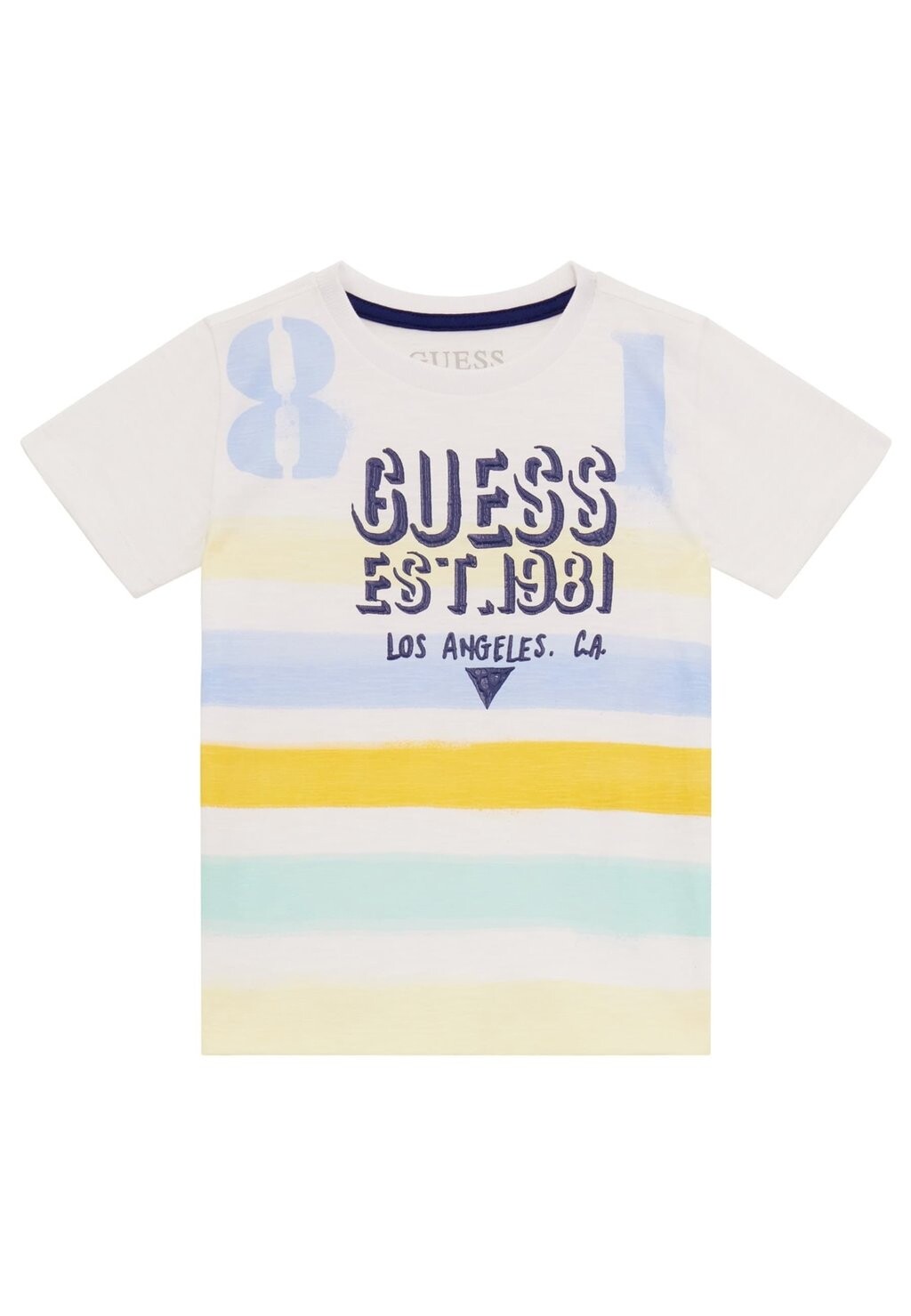 

Футболка с принтом FRONTALE Guess, цвет bianco multi