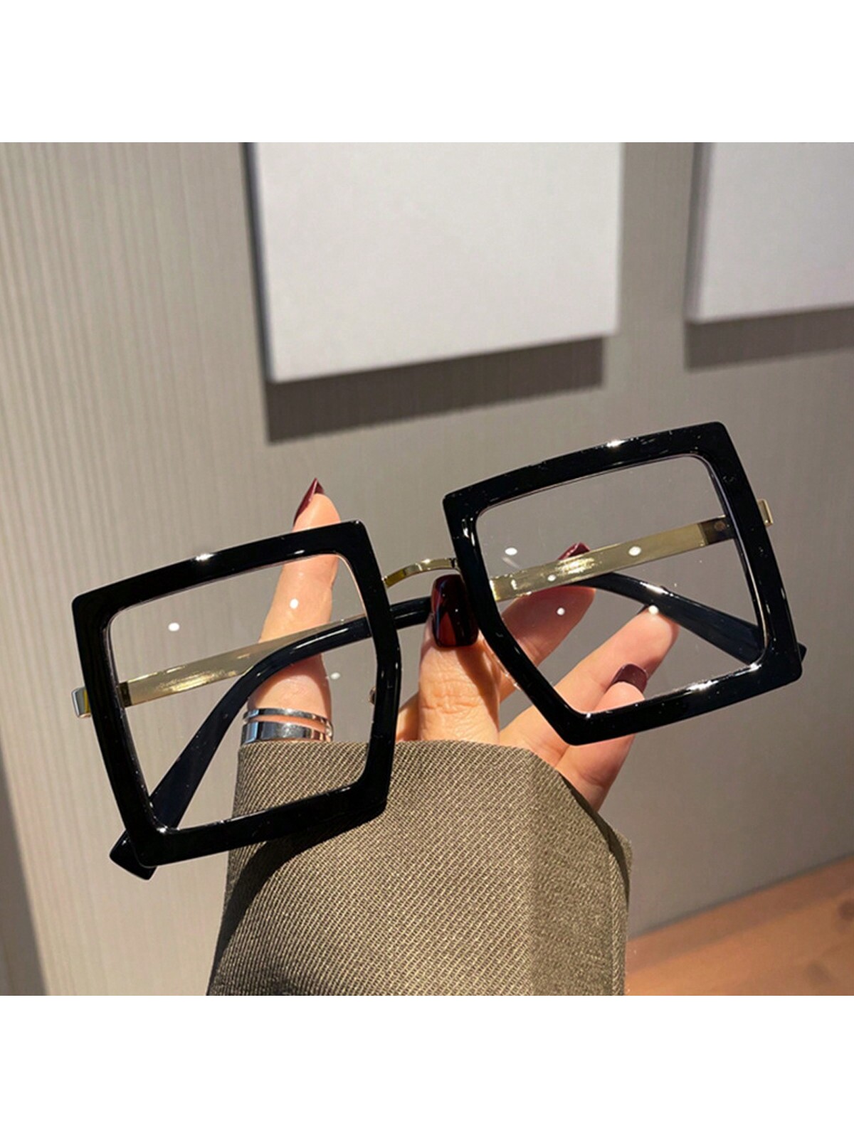 1 шт. новые стильные простые очки в большой оправе очки ретро 9616