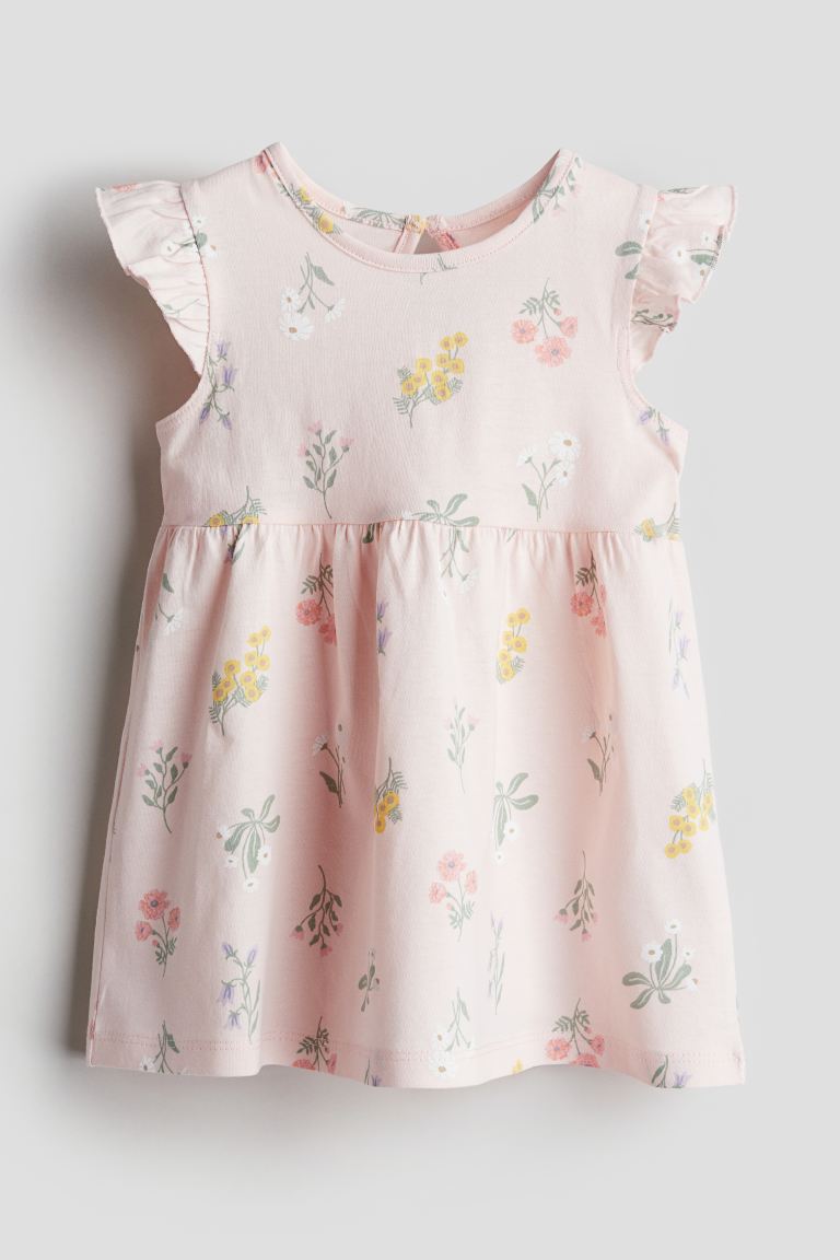 Платье из джерси с воланами H&M, розовый юбка клеш 42 44 размер