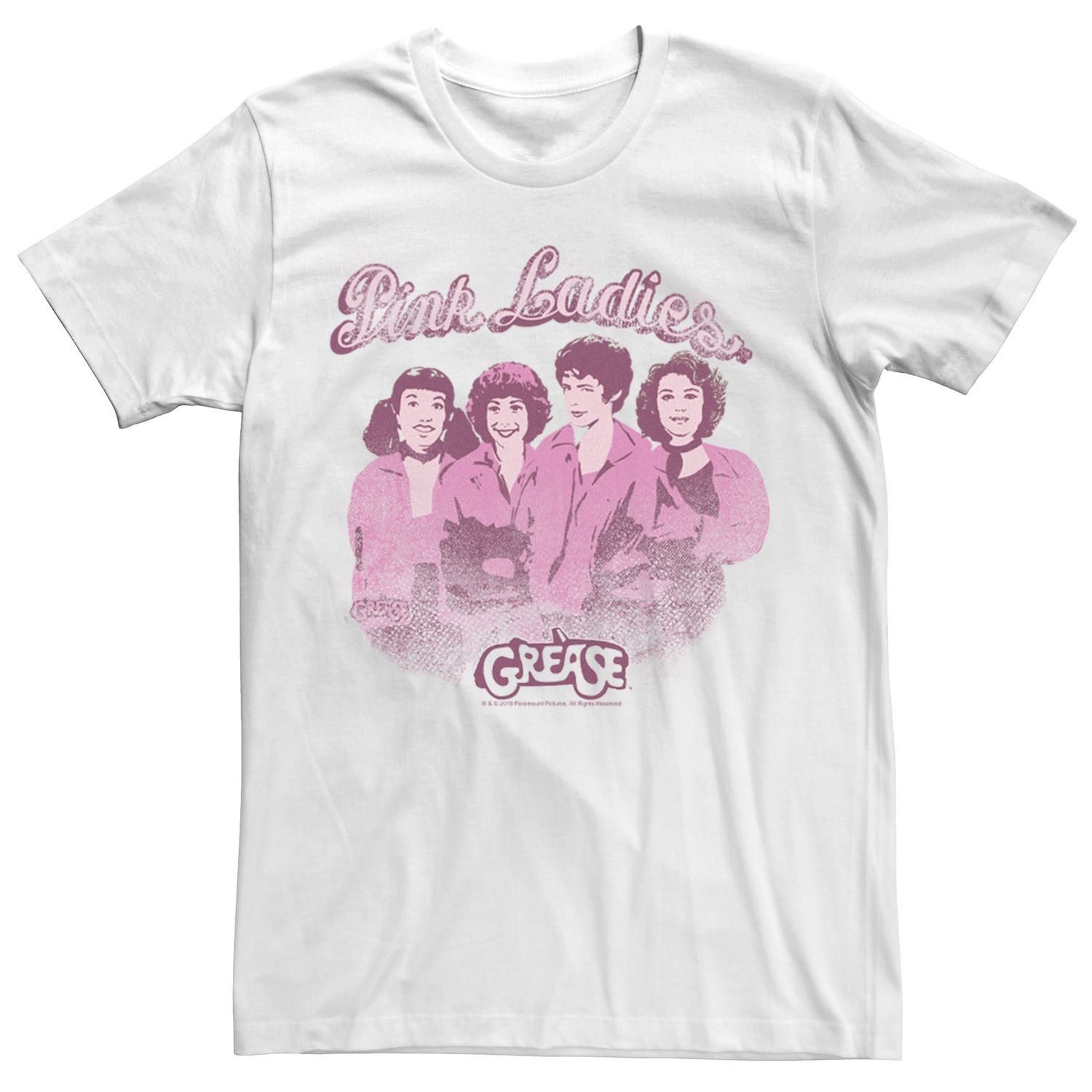 цена Мужская розовая женская футболка с потертостями и портретом Grease Licensed Character