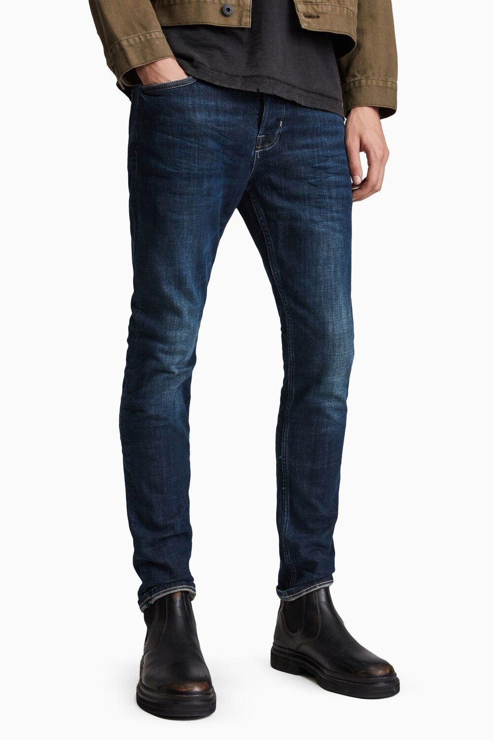 

Синие зауженные джинсы AllSaints Cigarette All Saints, синий