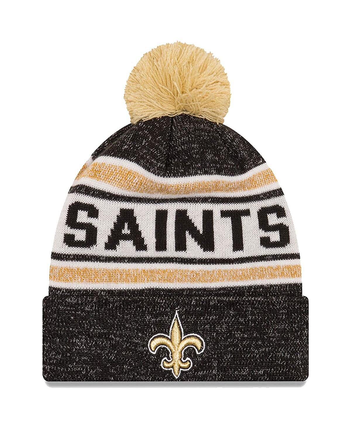 

Мужская черная вязаная шапка с манжетами и помпоном New Orleans Saints Toasty Cover New Era