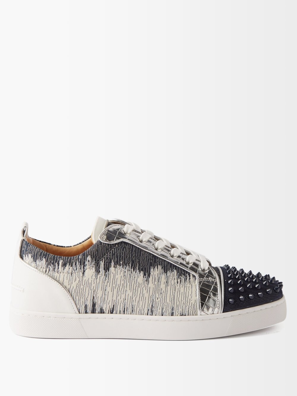 

Louis junior orlato парусиновые кроссовки с заклепками Christian Louboutin, синий