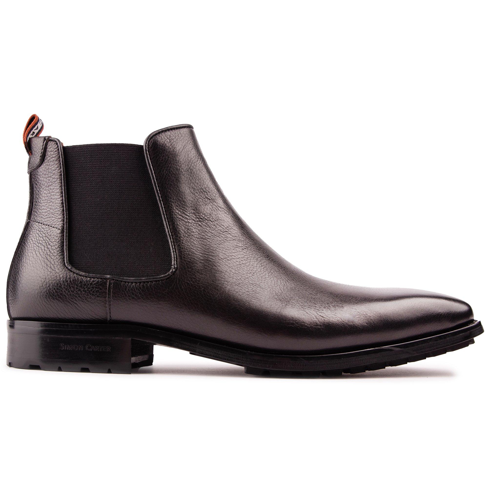 Клеверные ботинки челси SIMON CARTER, черный ботинки челси мужские из флока классические ботинки ручной работы без застежки черные