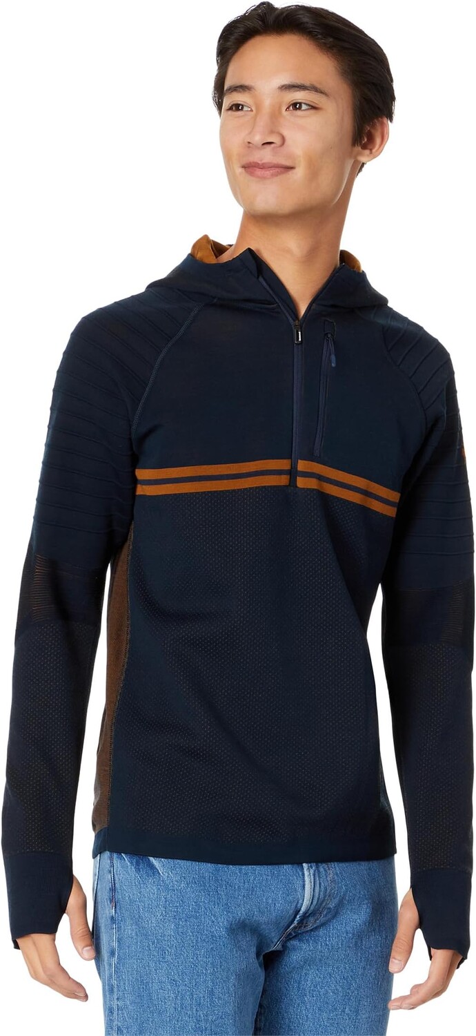 

Толстовка Intraknit Merino Tech на молнии 1/2 Smartwool, цвет Deep Navy/Fox Brown
