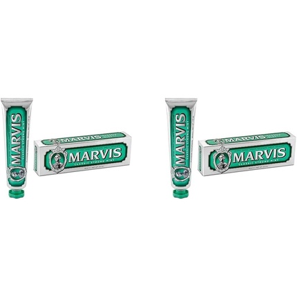 Зубная паста Classic Strong с мятой, 85 мл – гарантированный вкус для освежения и длительной свежести, Marvis