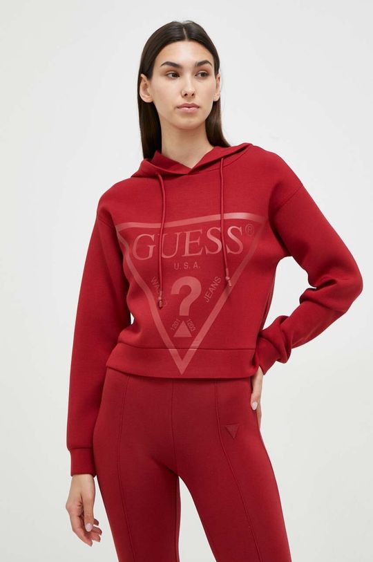 

Угадайте, толстовка Guess, бордовый, Красный, Угадайте, толстовка Guess, бордовый