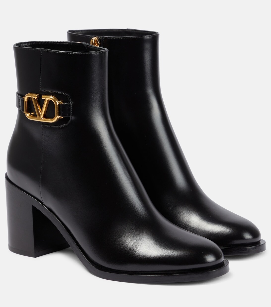 

Кожаные ботильоны с логотипом VLogo Valentino Garavani, черный