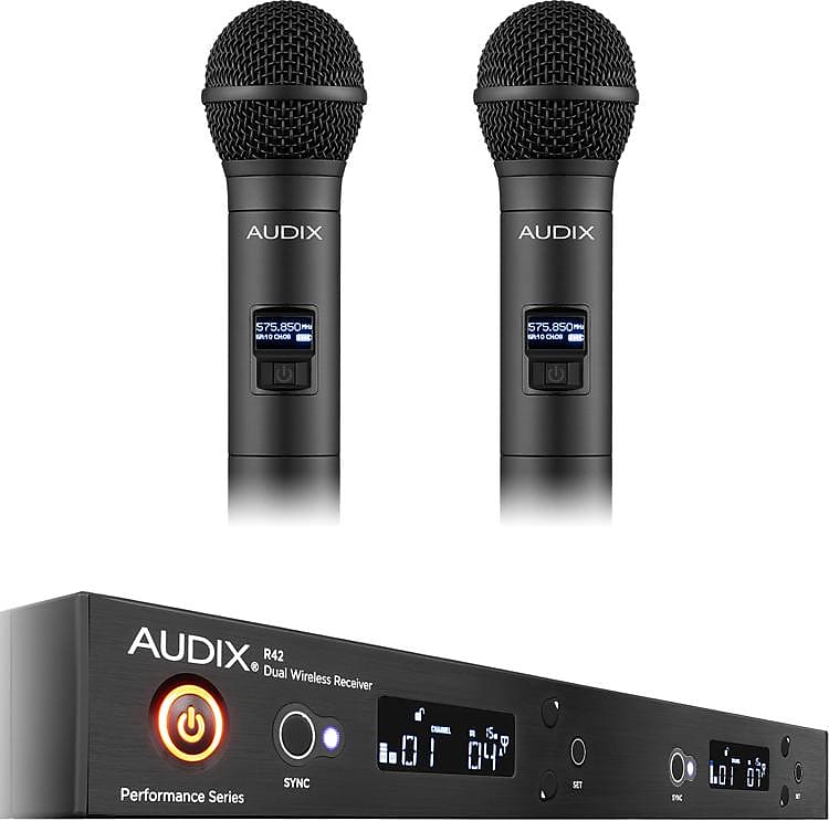 цена Беспроводная микрофонная система Audix AP42 OM5 Dual Handheld Wireless Microphone System (A Band, 522-554 MHz)