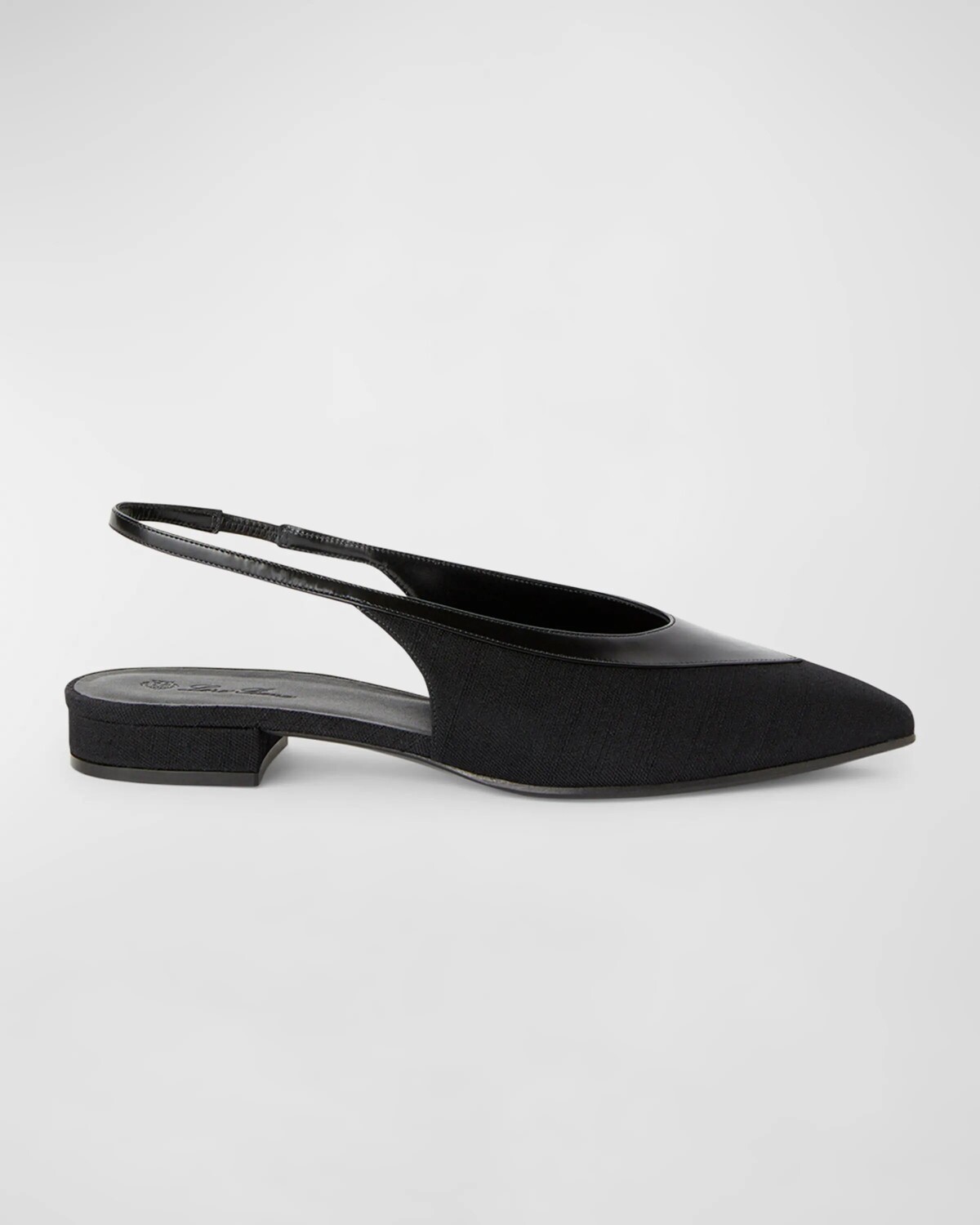 

Балетки Rebecca с пяткой на пятке Loro Piana, цвет Black
