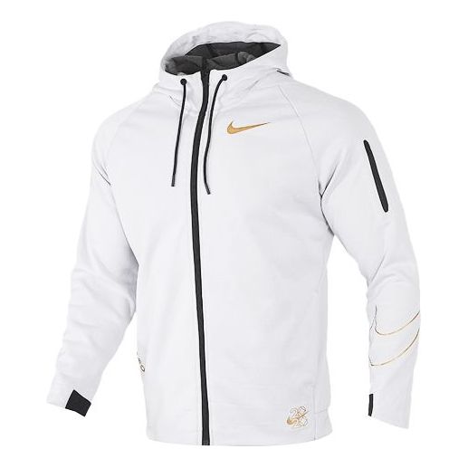 Куртка Nike Logo Printing Plus Fleece Hooded Jacket Coat White, белый