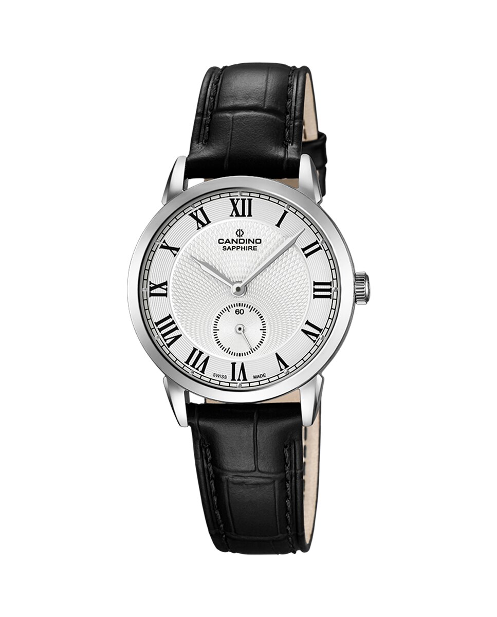 C4593/2 Пара черные кожаные женские часы Candino, черный