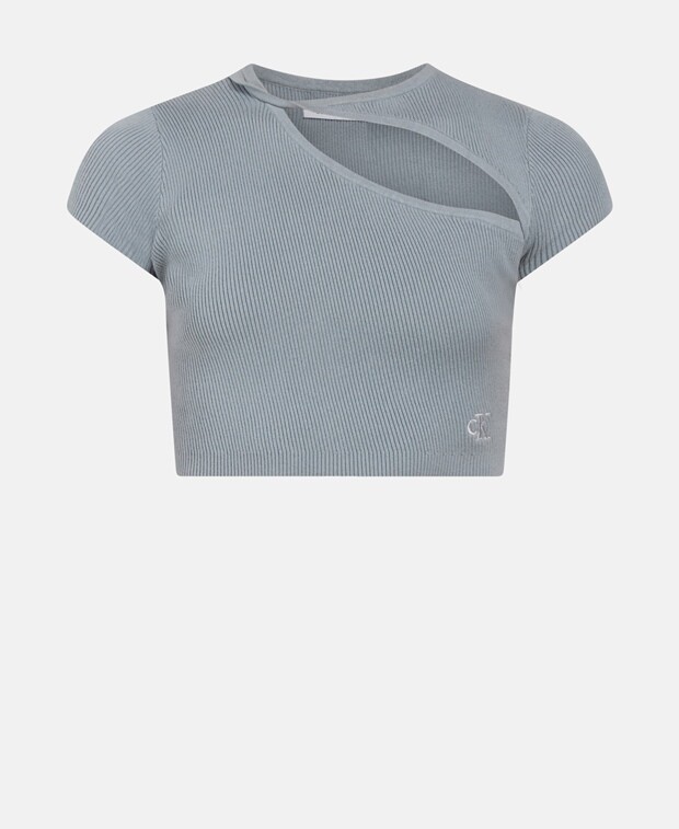 

Укороченный топ Calvin Klein, средне-серый