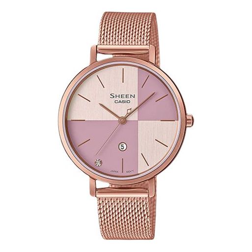 Часы Casio Sheen Sapphire Crystal Analog Watch 'Rose Gold Pink', розовый
