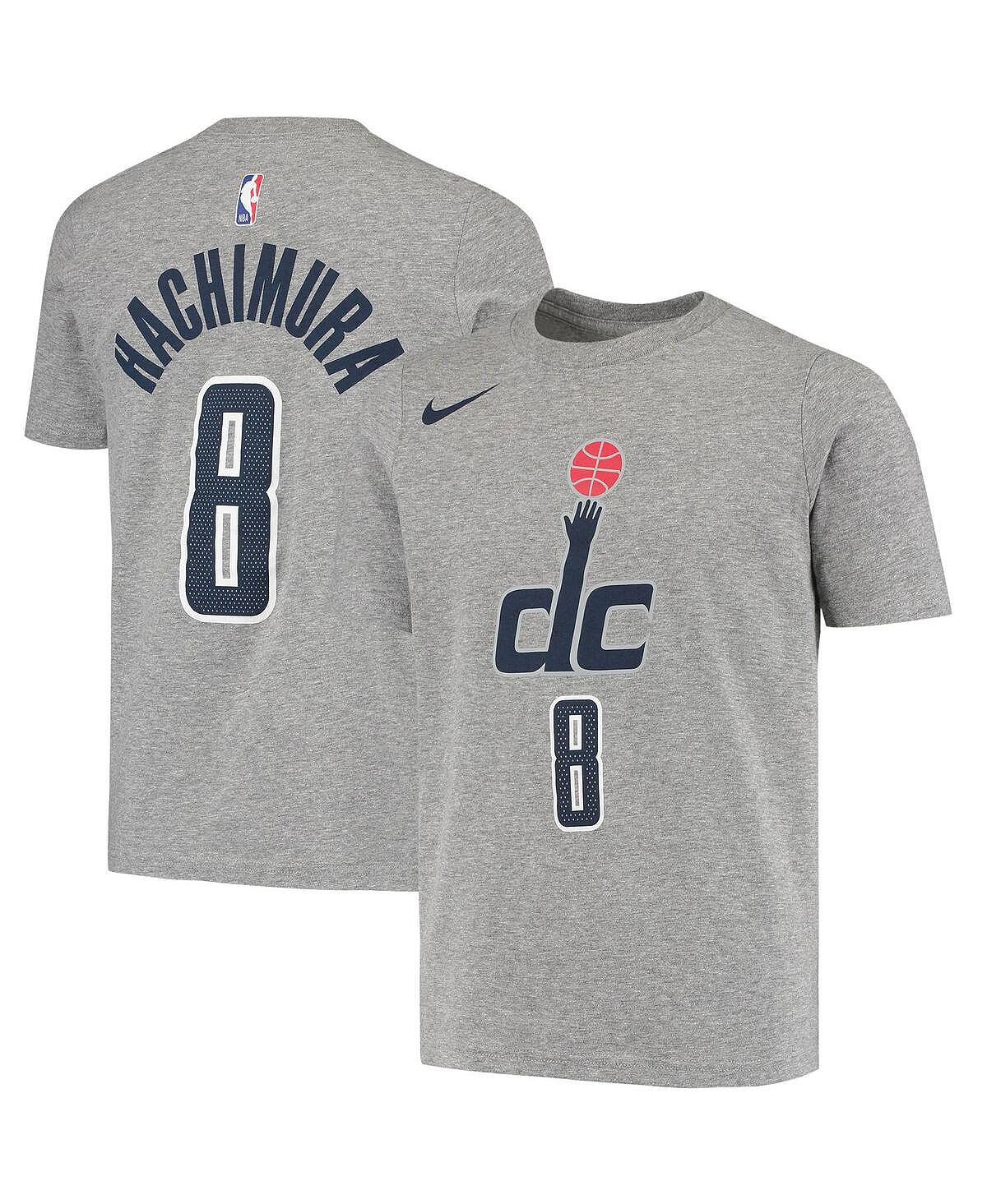 Big Boys Руи Хачимура Хизер Серая футболка Washington Wizards 2020 City Edition с именем и номером Nike