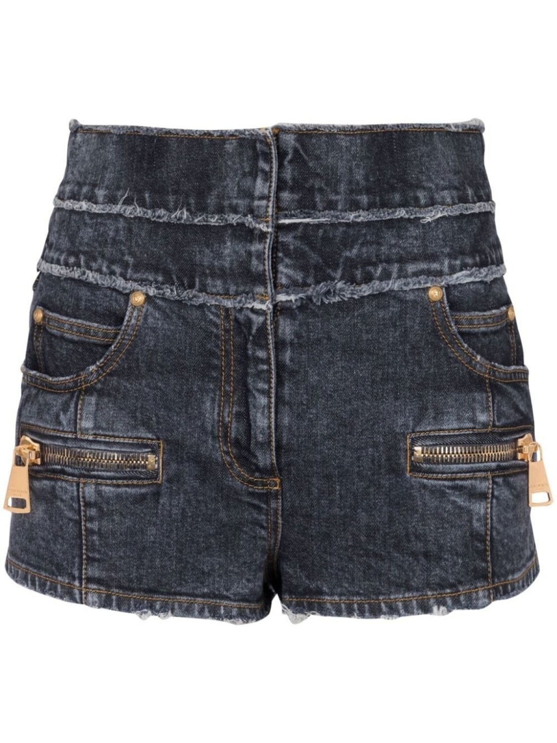 

Balmain multi-pocket denim shorts, синий