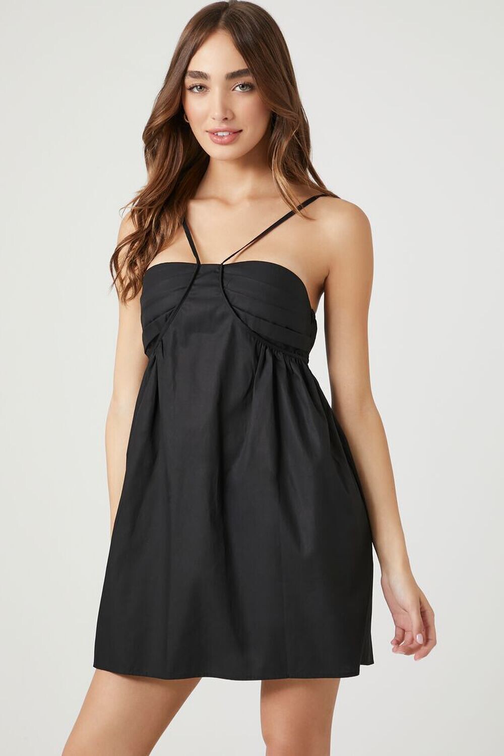 

Мини-платье на бретельках Babydoll Forever 21, черный