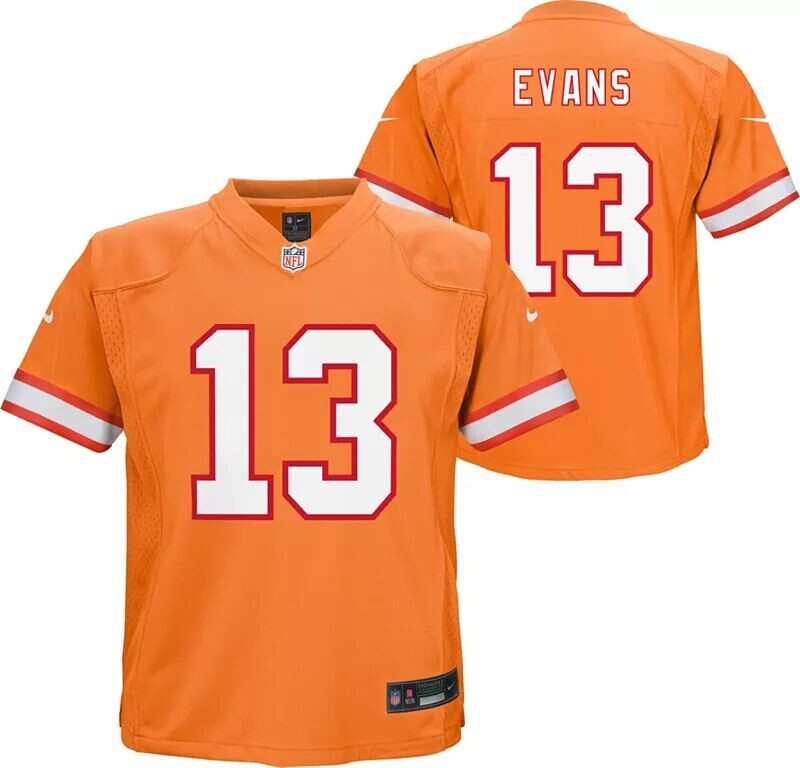 

Nike Toddler Tampa Bay Buccaneers Майк Эванс # 13 Альтернативный оранжевый игровой трикотаж