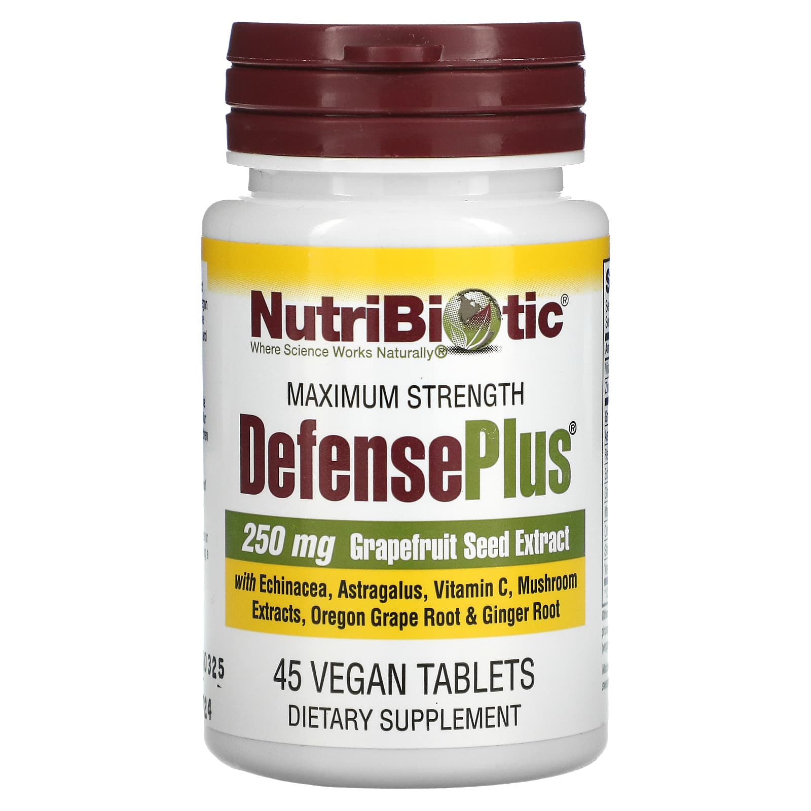 

DefensePlus, максимальная сила, 45 веганских таблеток, NutriBiotic