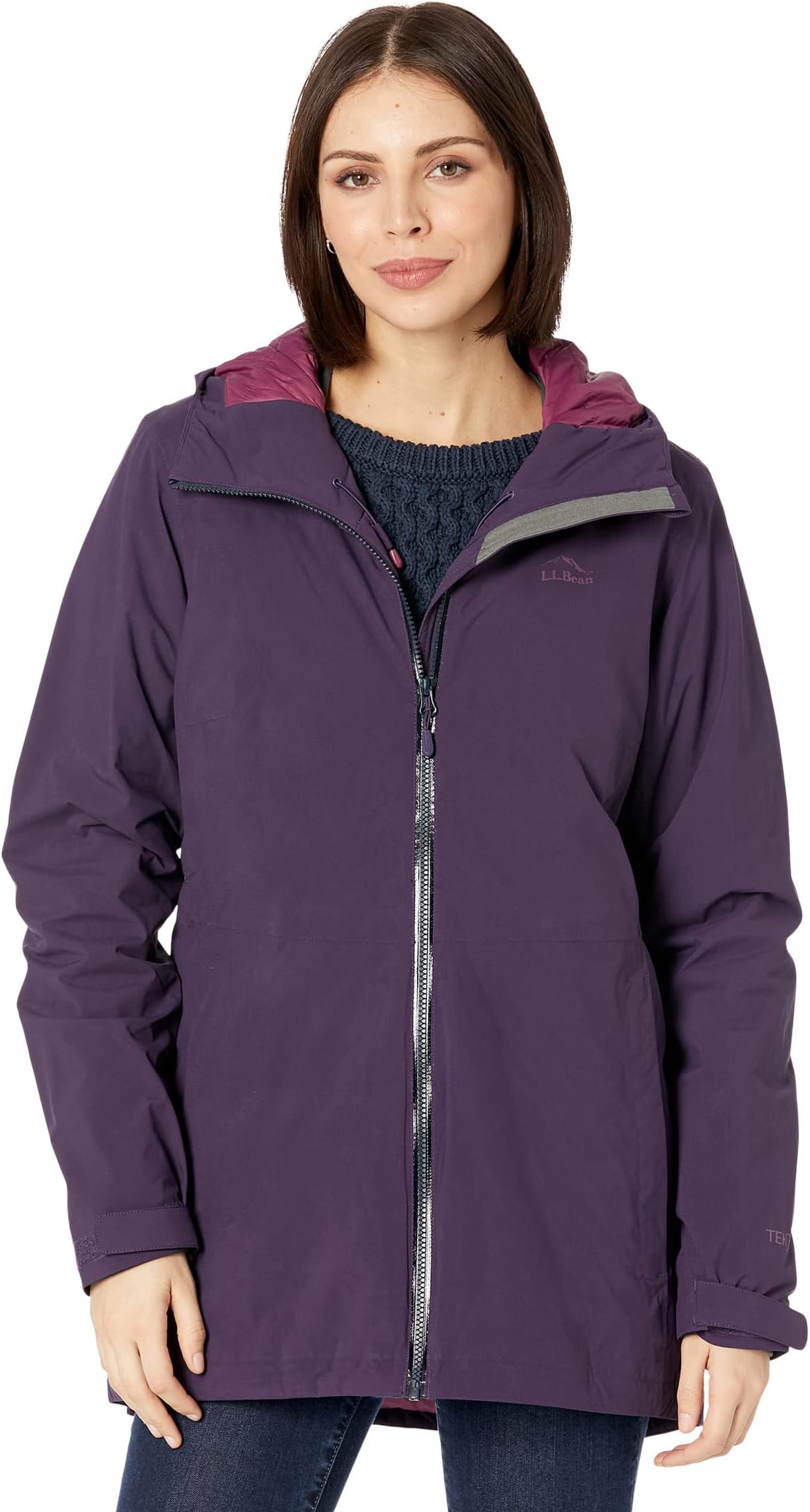 

Водонепроницаемая компактная куртка Primaloft L.L.Bean, цвет Purple Night