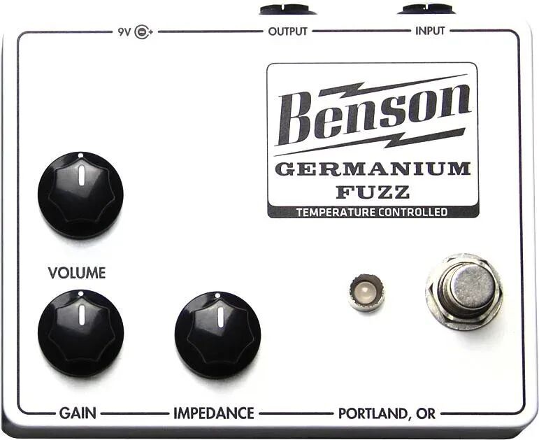 

Новая германиевая педаль Benson Amps Fuzz — солнечный белый
