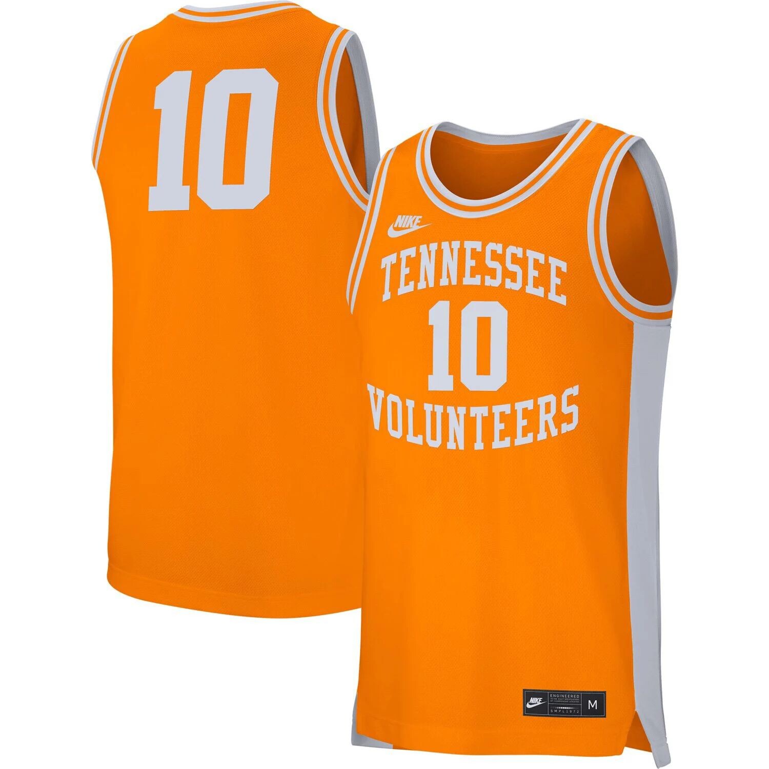 

Мужская баскетбольная майка Nike #10 Tennessee Orange Tennessee Volunteers в стиле ретро, ​​реплика