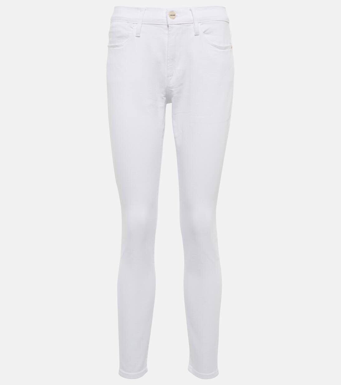 

Узкие джинсы с высокой посадкой Le High Skinny Frame, цвет blanc