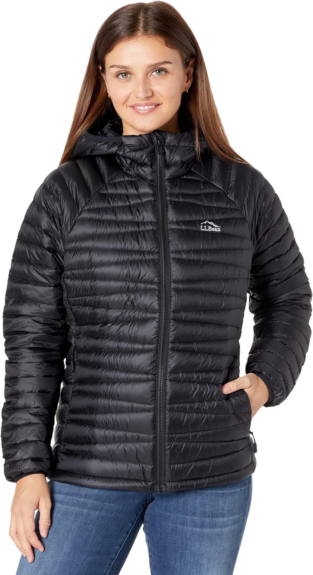 

Пуховик Petite Ultralight 850 с капюшоном L.L.Bean, черный