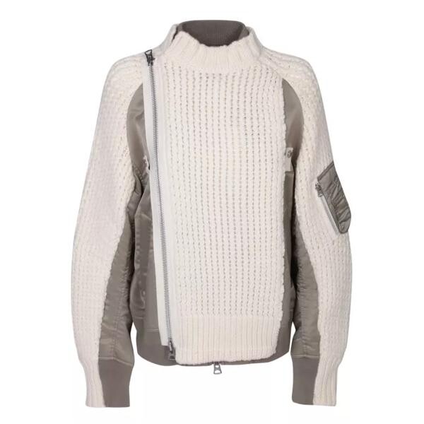 

Куртка padded high neck jacket Sacai, белый