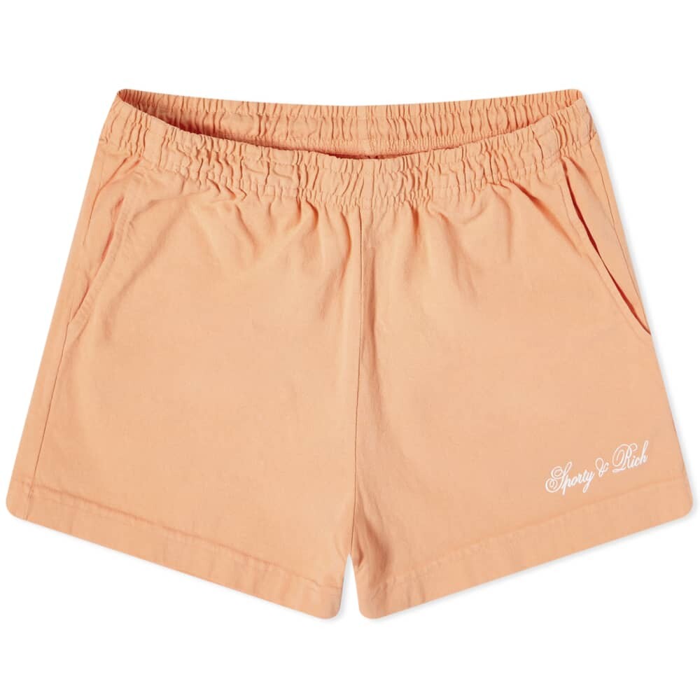 

Sporty & Rich Шорты в стиле диско с курсивом и логотипом