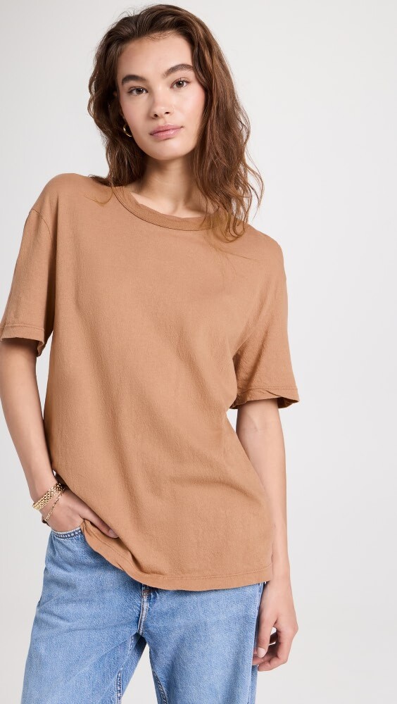 

Футболка James Perse Crepe Jersey Oversized Crew