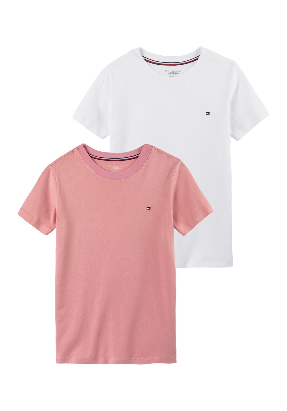 

Футболка Tommy Hilfiger, темно-розовый/белый