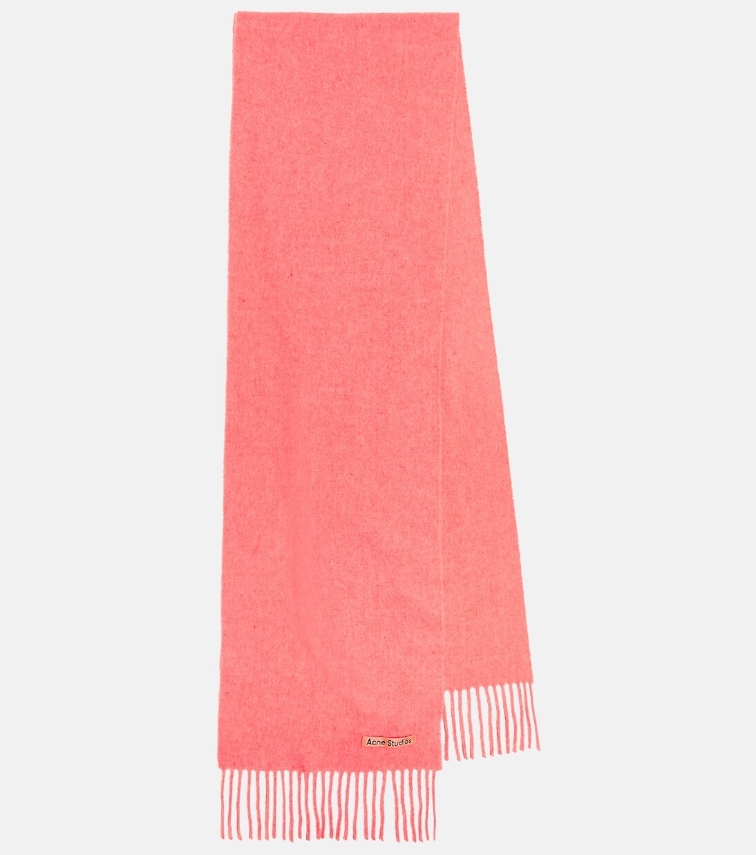 

Шерстяной шарф с бахромой Acne Studios, розовый