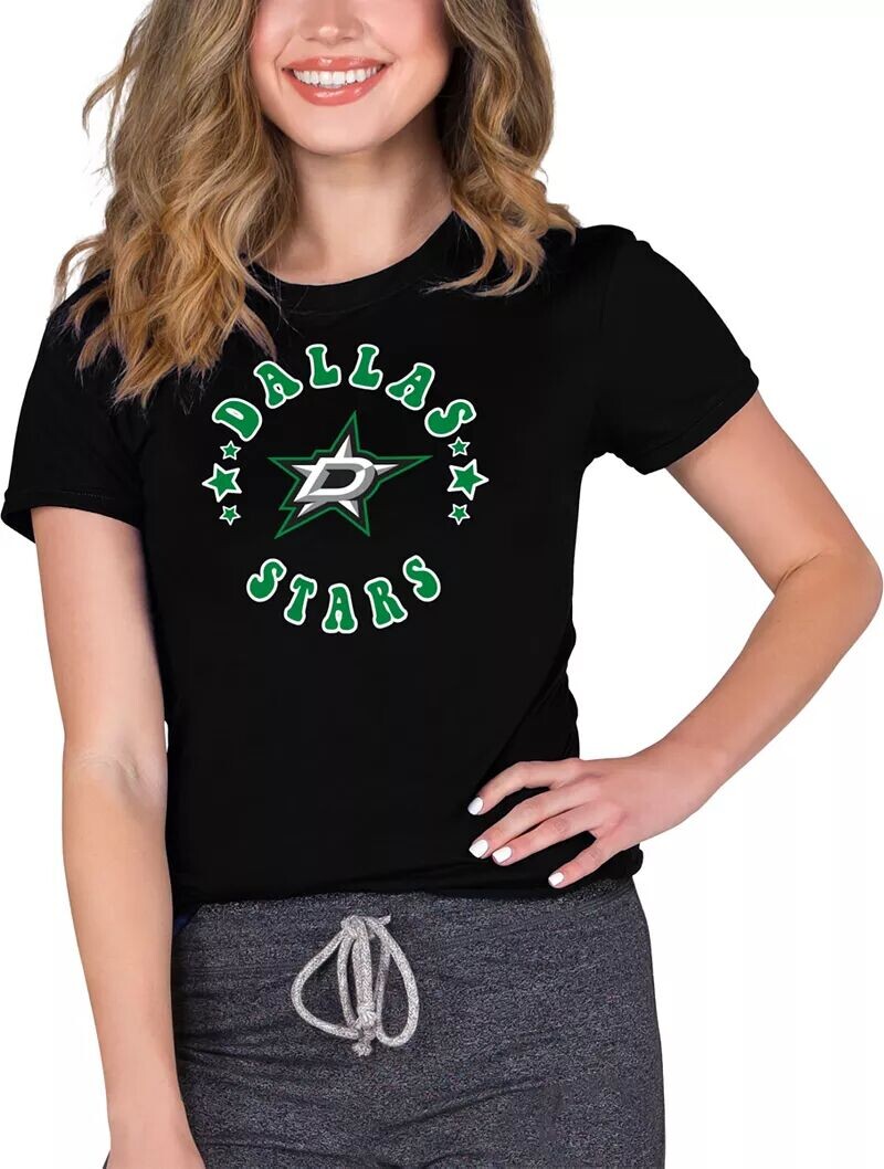 

Женская черная футболка Concepts Sport Dallas Stars Marathon