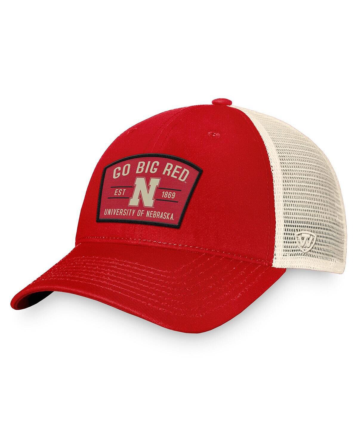 

Мужская кепка Scarlet Nebraska Huskers Unruly Slouch Trucker Snapback Top of the World