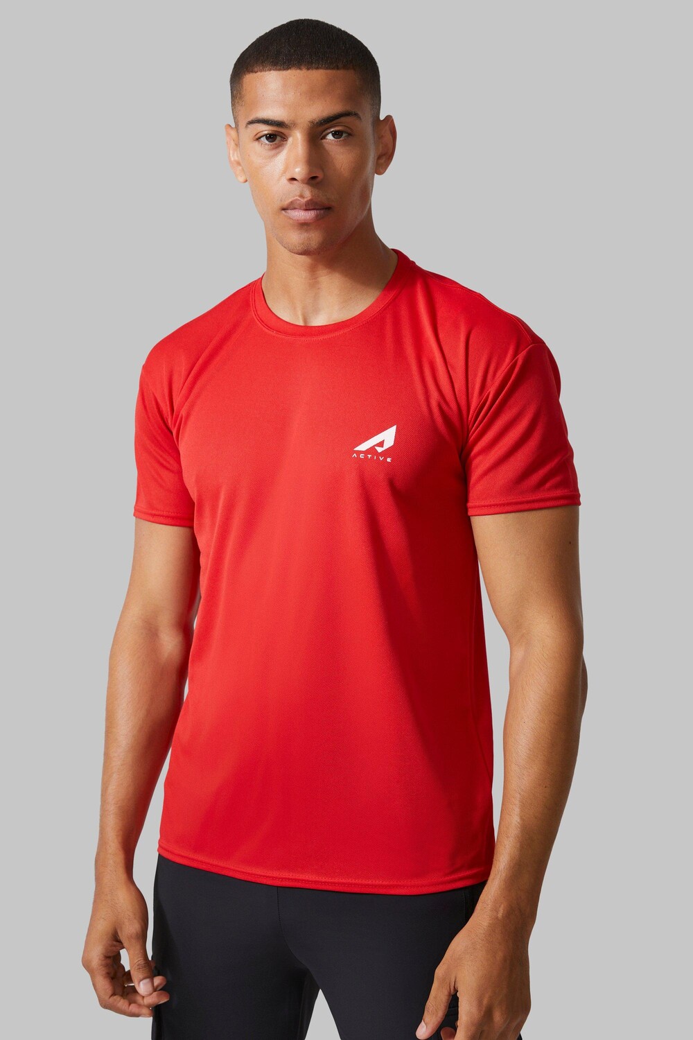 

Футболка active slim fit perfomance Boohoo, красный