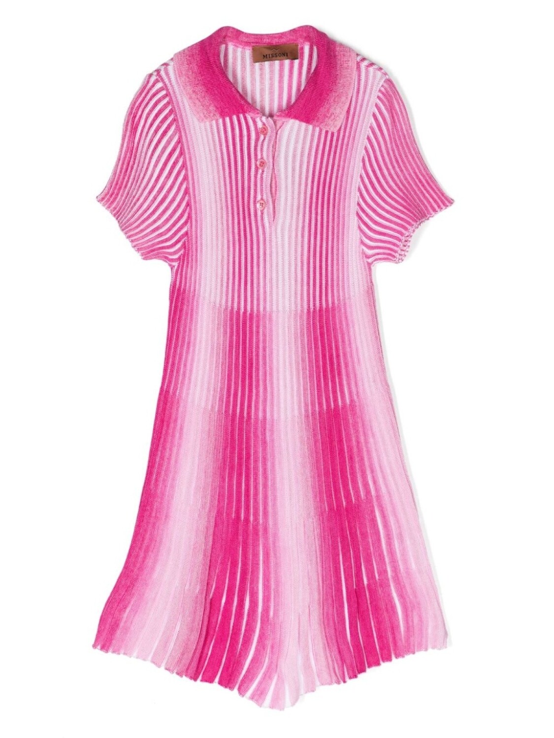 

Платье поло в рубчик с эффектом градиента Missoni Kids, розовый