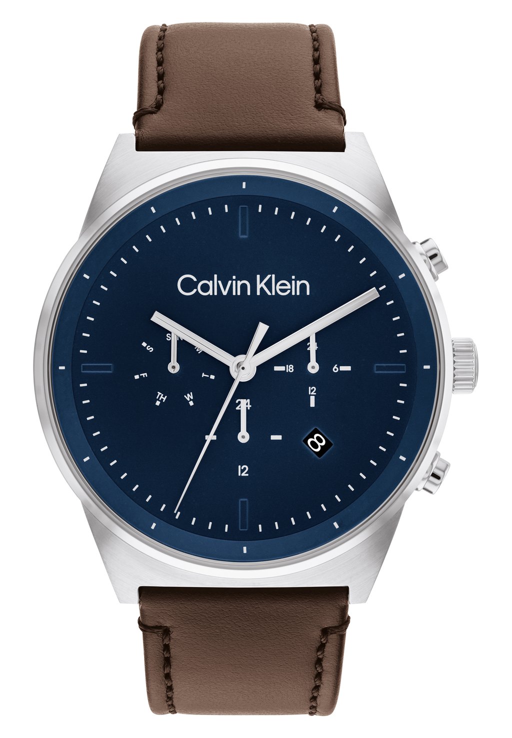 Хронограф Timeless Calvin Klein, цвет silber/blau/dunkelbraun