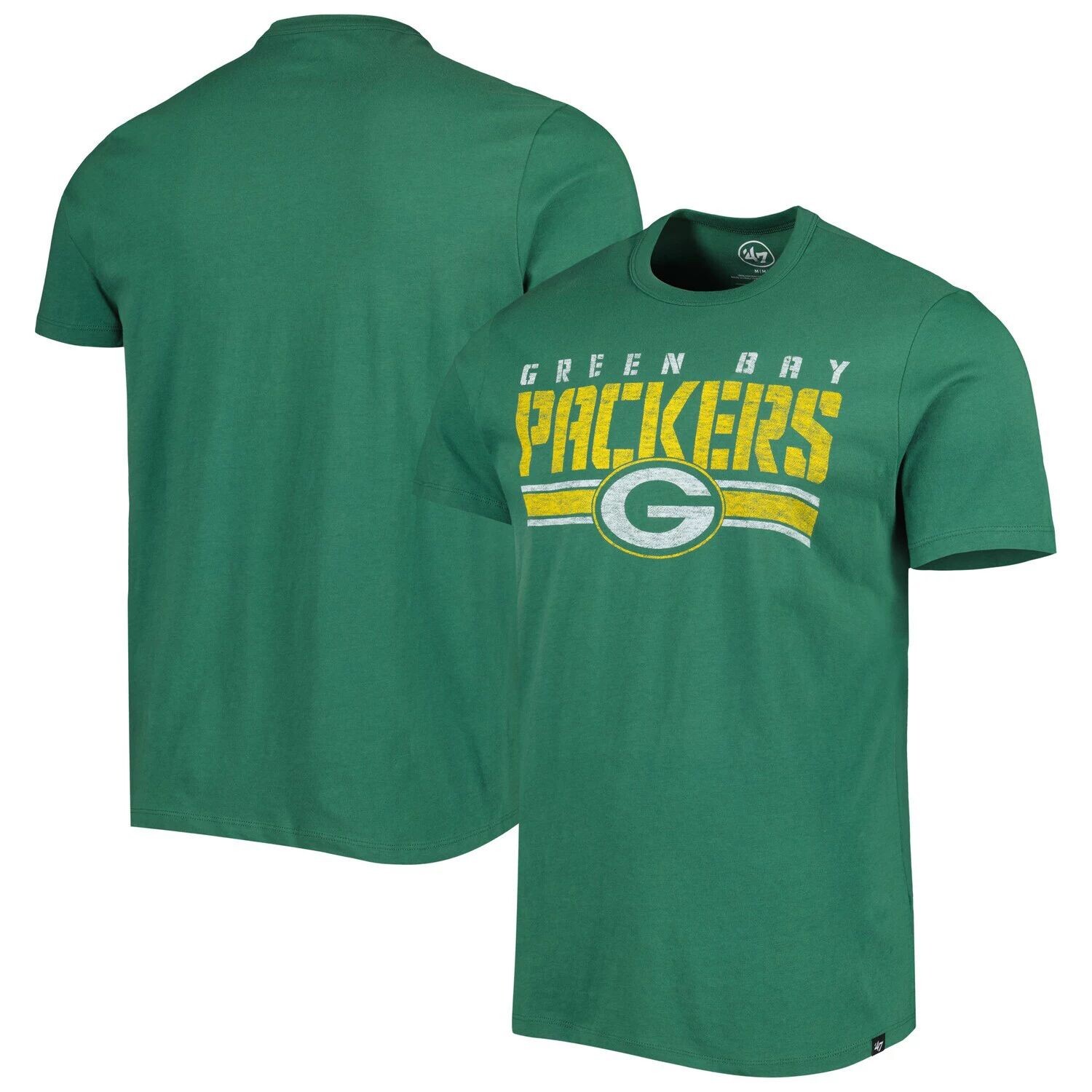 

Мужская зеленая футболка в полоску Green Bay Packers Team '47