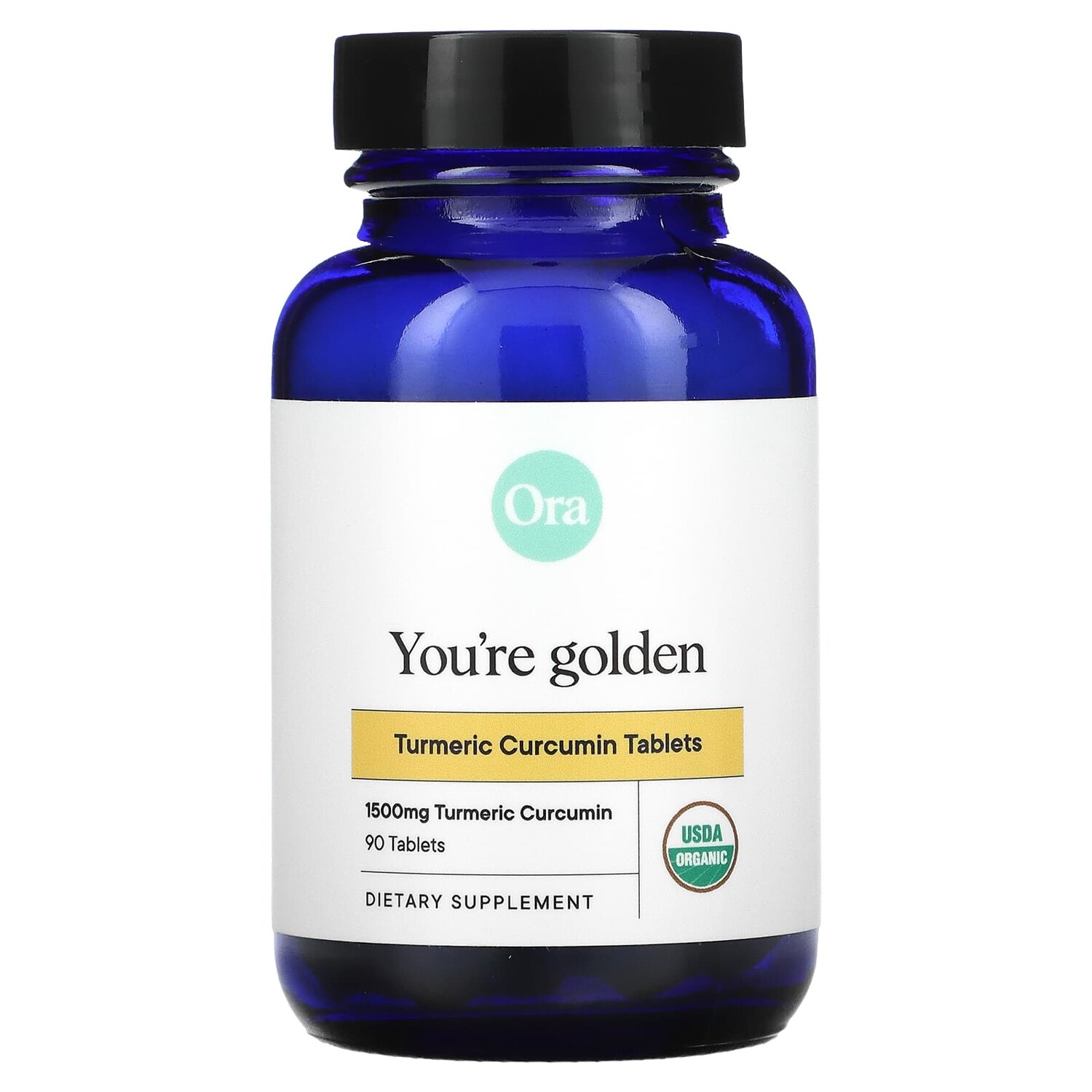 

You Golden, органический куркумин из куркумы, 500 мг, 90 таблеток, Ora