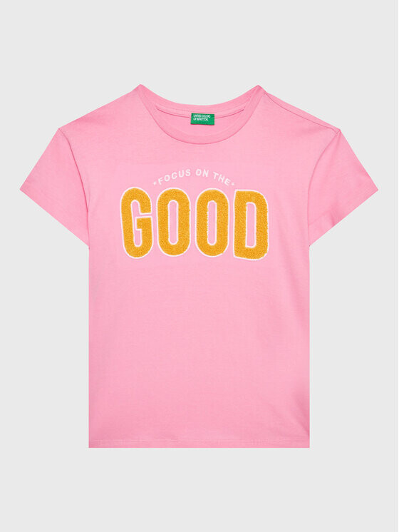 

Футболка оверсайз United Colors Of Benetton, розовый