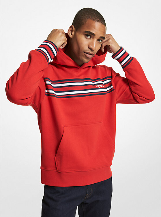 

Полосатая толстовка из смесового хлопка Michael Kors Mens, красный