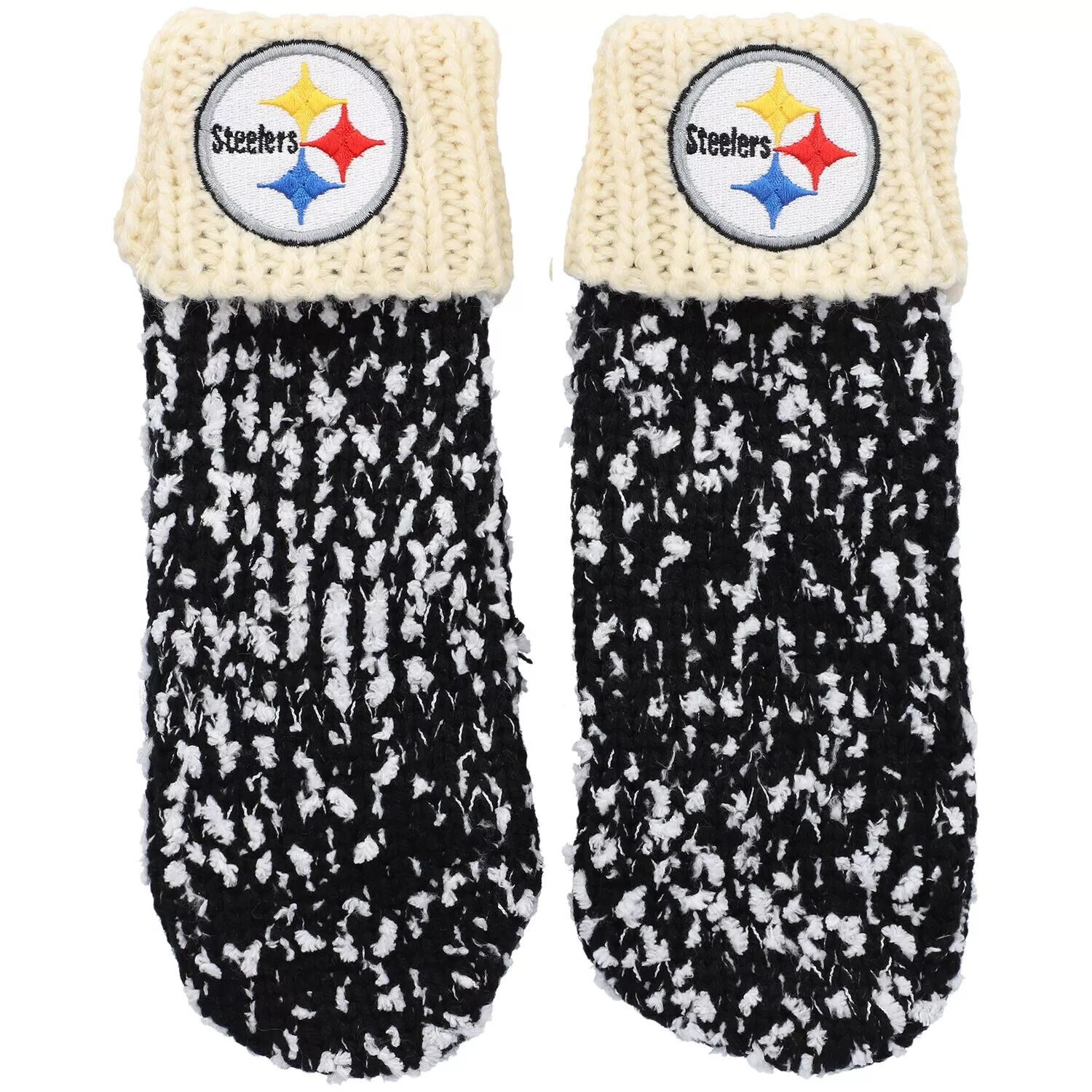 

Черные кремовые варежки FOCO Pittsburgh Steelers Confetti