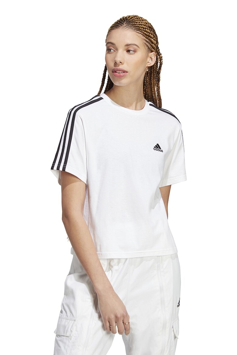 

Короткая футболка Essentials из хлопка Adidas Sportswear, белый