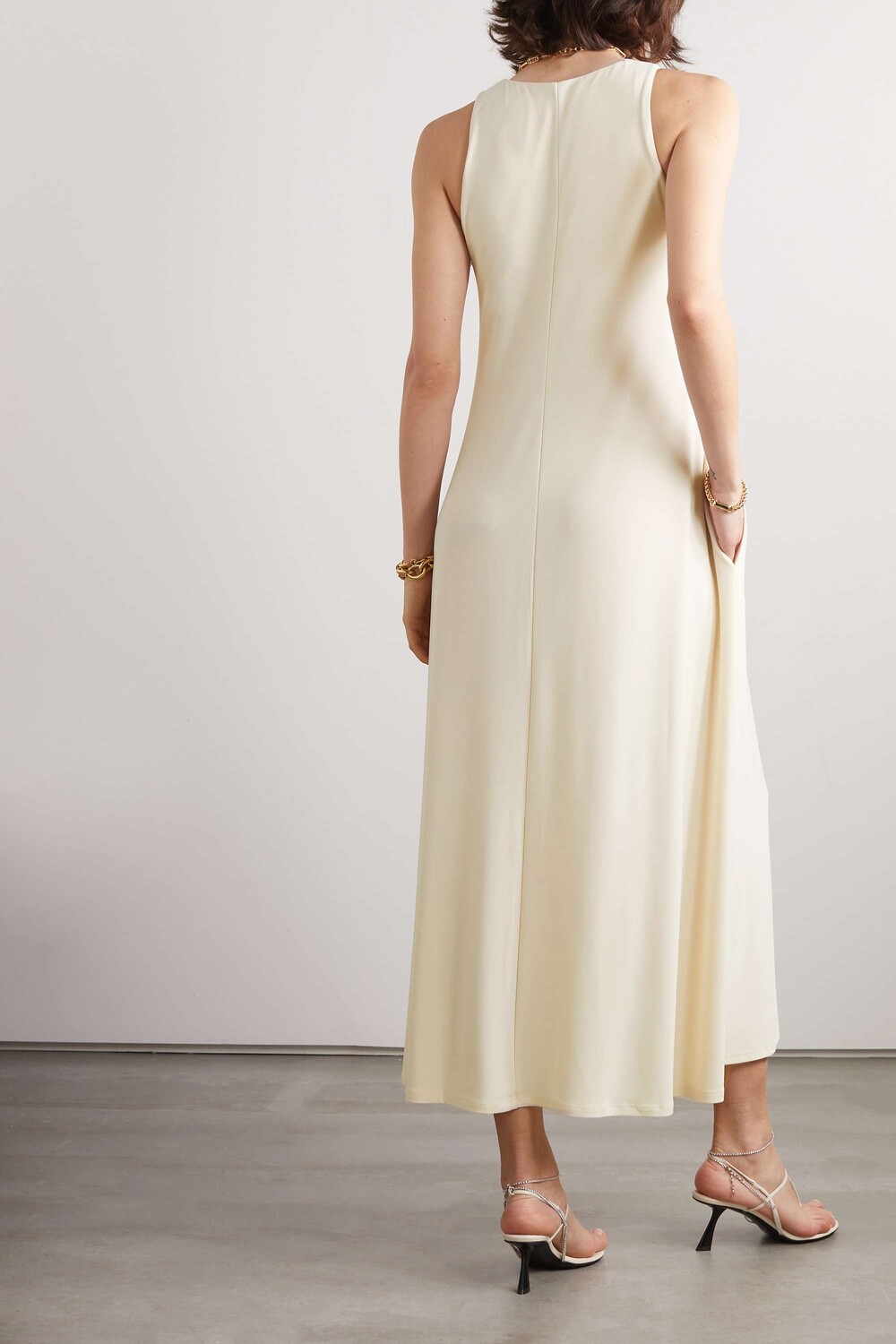

MAX MARA платье макси Lana из эластичного джерси, слоновая кость